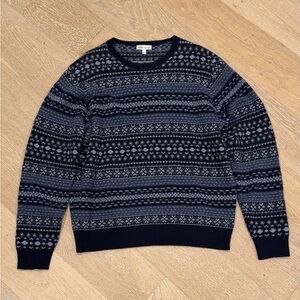 Peter Millar - Navy Bellows Fair Isle Crewneck Sweater